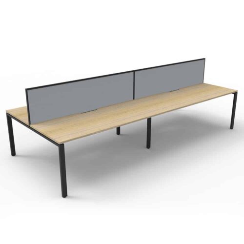 Avenger Mercury 4Person Double Sided Desk With Screen
