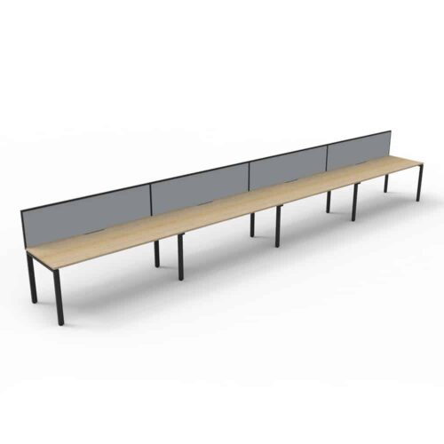 Avenger Mercury 4Person Single Sided Desk With Screen