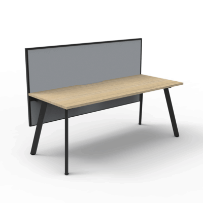 Avenger Venus 1Person Single Sided Desk With Mid-Mounted Screen