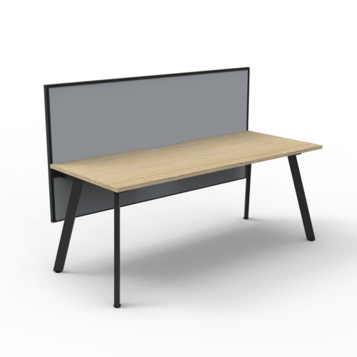 Avenger Venus 1Person Single Sided Desk With Mid-Mounted Screen