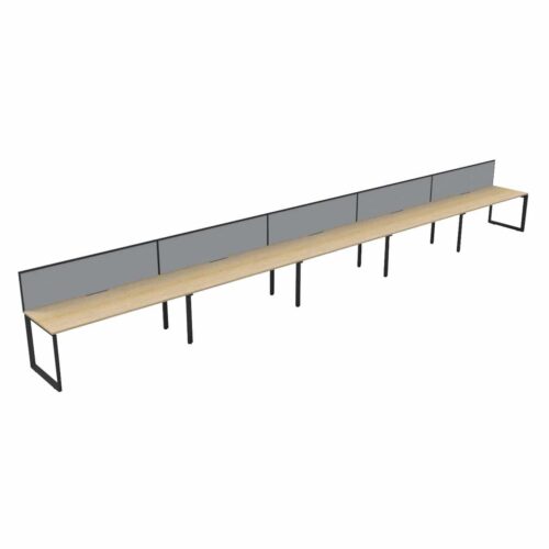 Avenger Mars 5P Single Sided Desk With Alto Screen