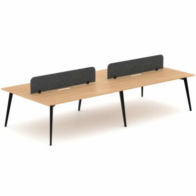 Enzo 4P Double Sided Desk (With Screen)