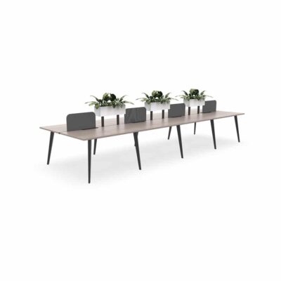 Enzo 8P Double Sided Desk (With Planter)