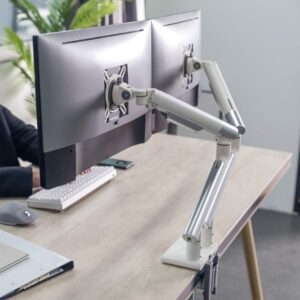 Ergovida EMA49-C24 Monitor Arm on an office desk