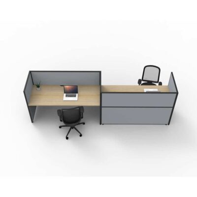 Alto Screen 2 Person S Shape Desk