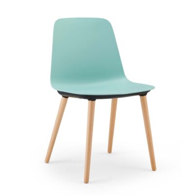 Layla Timber Leg Chair (Plastic Seat)