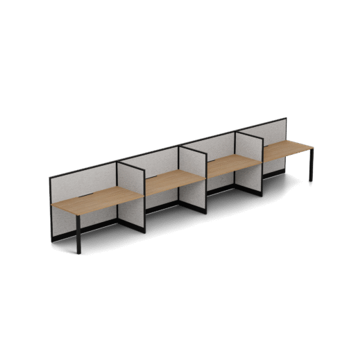 Quiet 4 Person Single Side Desk