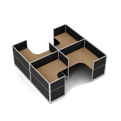 Quiet 4 Person H Pod + End Screens