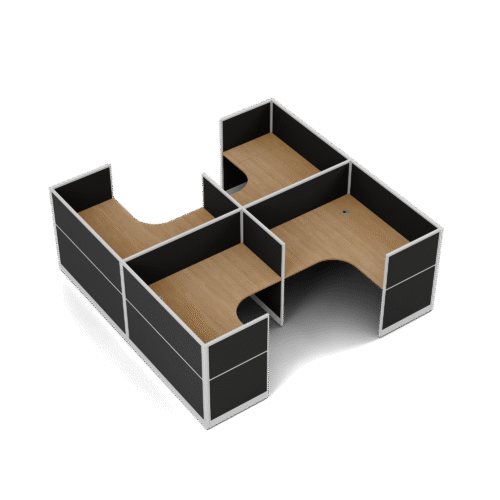 Quiet 4 Person H Pod + End Screens