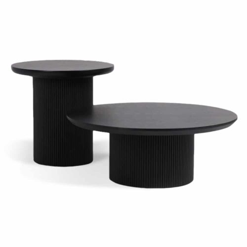 Round Facet Side Table Fixed Top