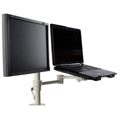 Pluto Dual Monitor Arm with Laptop Tray