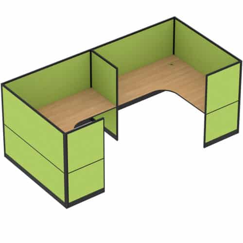 LOCAL UPHOLSTERED Quiet 2 Person U Pod 1500H