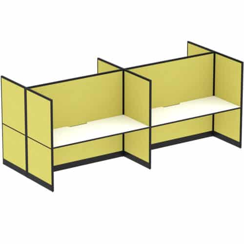 LOCAL UPHOLSTERED Quiet 4 Person Double Desk - 1500H