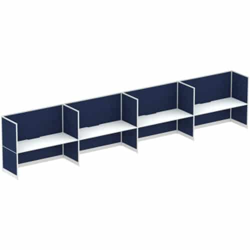 LOCAL UPHOLSTERED Quiet 4 Person Single Side Desk - 1500H