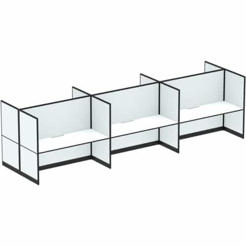 LOCAL UPHOLSTERED Quiet 6 Person Double Desk - 1500H