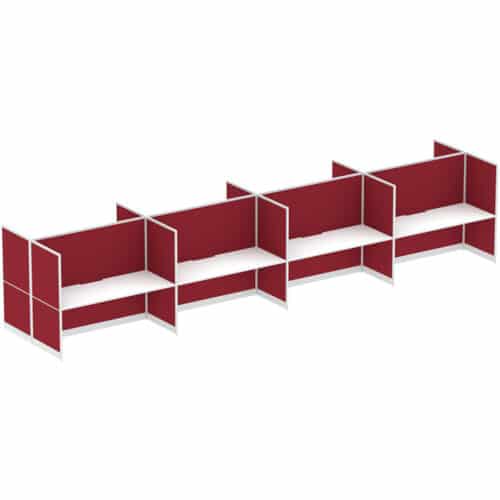 LOCAL UPHOLSTERED Quiet 8 Person Double Desk - 1500H