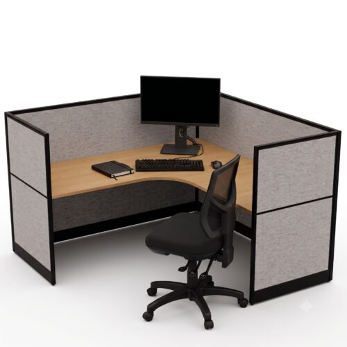 Quiet 1 Person Corner Desk+ End Screens