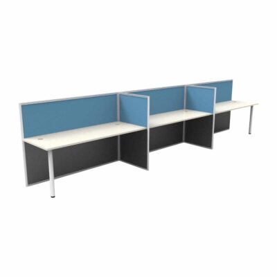 Super Office Screen 3 Person Single Sided Desk