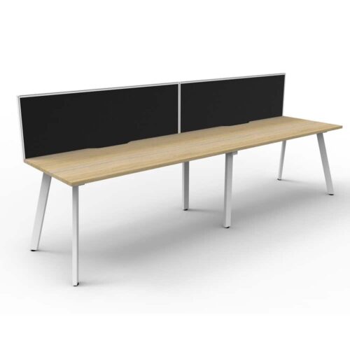 Avenger Venus 2Person Single Sided Desk With Screen