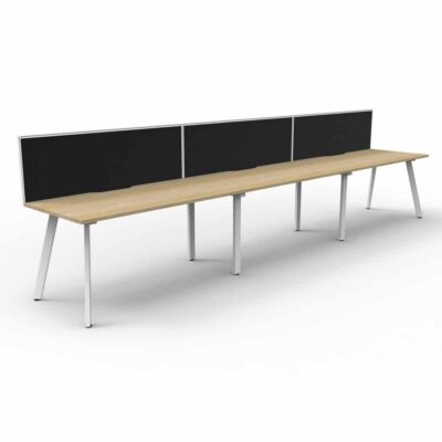 Avenger Venus 3Person Single Sided Desk With Screen