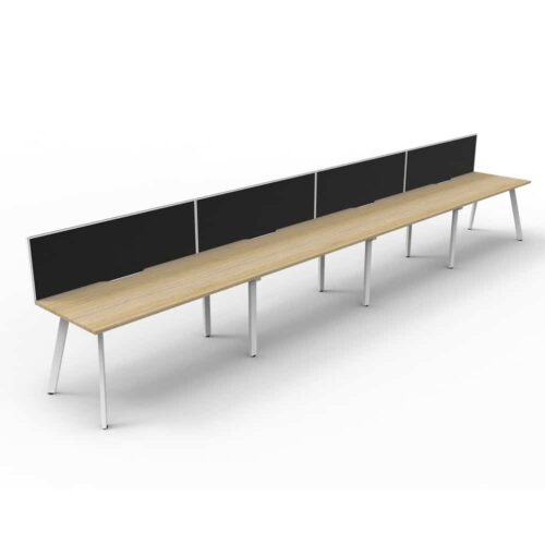 Avenger Venus 4Person Single Sided Desk With Screen
