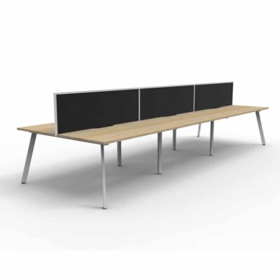 Avenger Venus 6Person Double Sided Desk With Screen