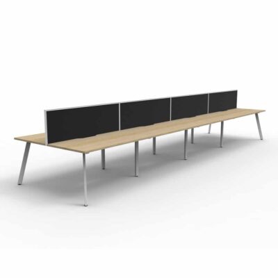 Avenger Venus 8Person Double Sided Desk With Screen