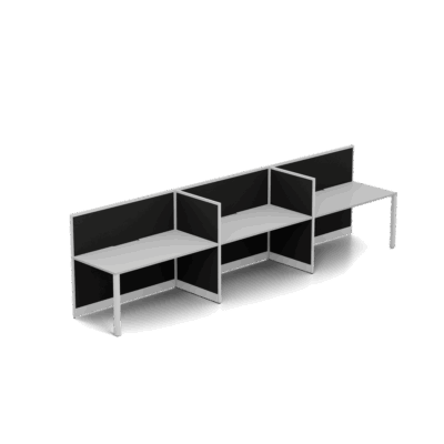 Quiet 3 Person Single Side Desk