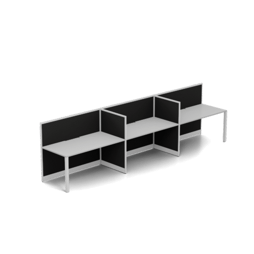 Quiet 3 Person Single Side Desk