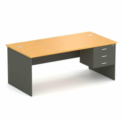 Wonder Straight Desk Beech/Charcoal