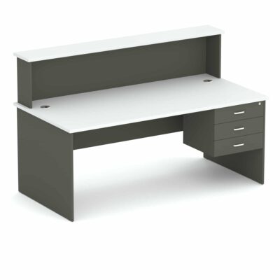 Wonder Reception Desk White/Charcoal