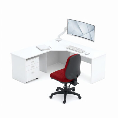 Wonder Corner Workstation 600D White/White