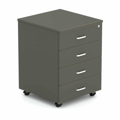 Wonder 4 Drawer Mobile Pedestal Charcoal