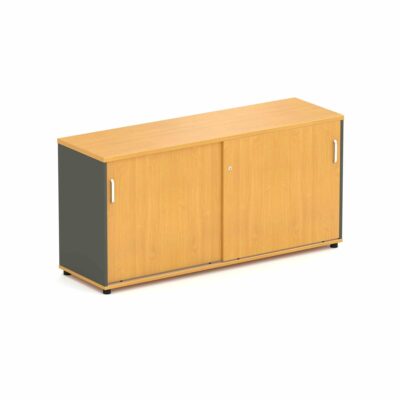 Wonder Sliding Door Credenza Beech/Charcoal