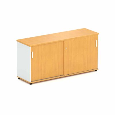 Wonder Sliding Door Credenza Beech/White