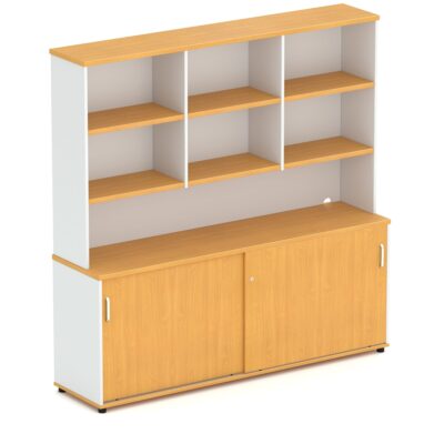 Wonder Credenza & Hutch Beech/White