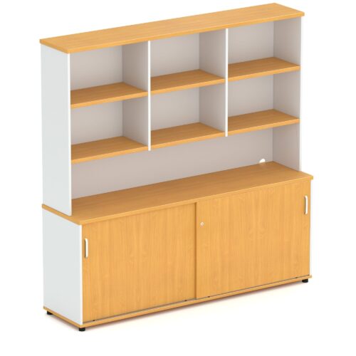 Wonder Credenza & Hutch Beech/White