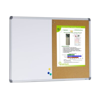 Combination Whiteboard and Corkboard
