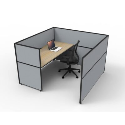 Alto Screen 1 Person Cubic Workstation With End Screen