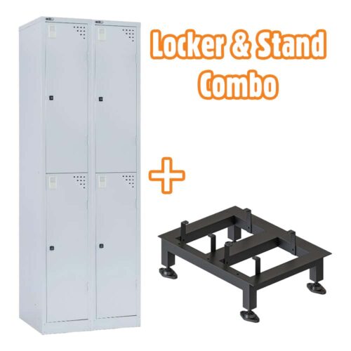 2 Door Steel Lockers with Stands