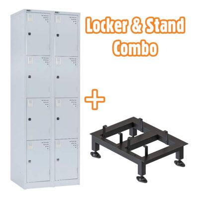 4 Door Steel Lockers with Stands