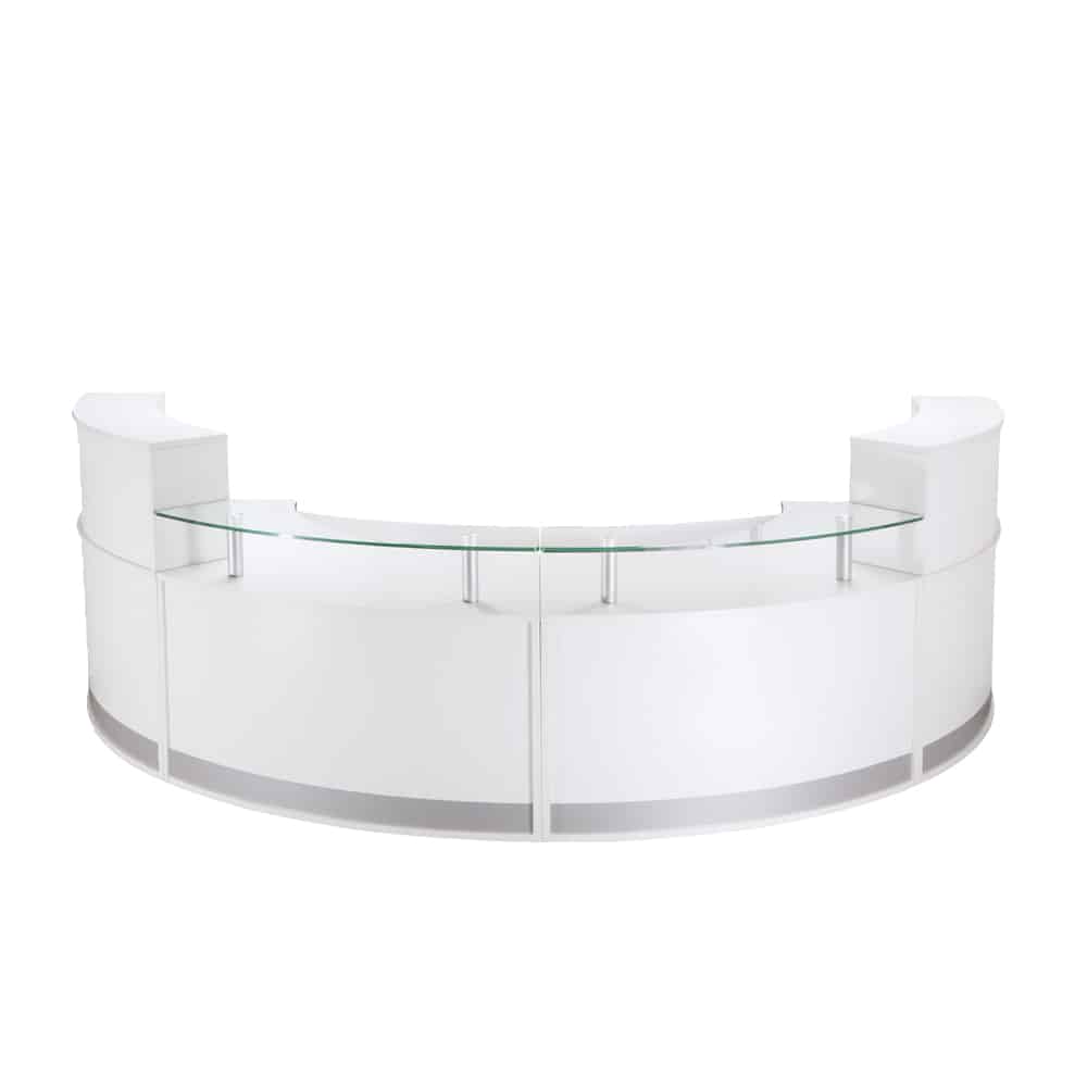 Reception counter in white, gold coast