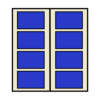 8 totes, 2 columns