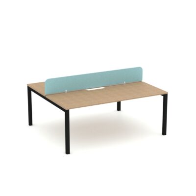 Apex 2 Person Double Desk with Zorba Screens