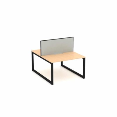 Apex Loop 2 Person Double Desk with Screen