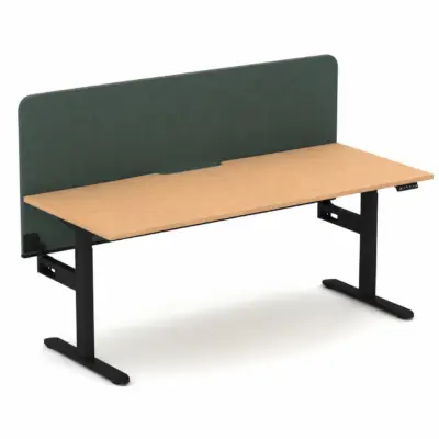 Ascend Height Adjustable Desk With Mid Mount Zorba Screens