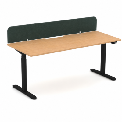 Ascend Height Adjustable Desk With Side Mount Zorba Screens