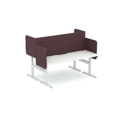 Ascend 2P Height Adjustable Desk With Wrap Around Zorba Screens