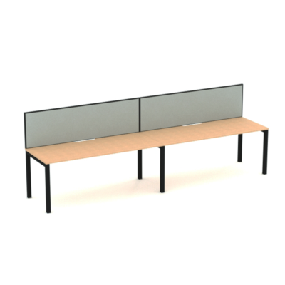 Apex 2 Person Inline Desk with Screen