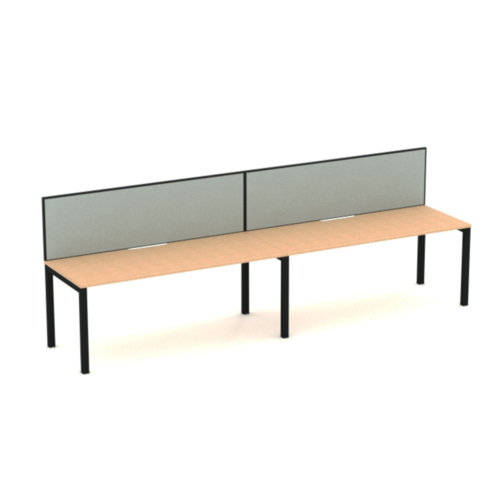 Apex 2 Person Inline Desk with Screen